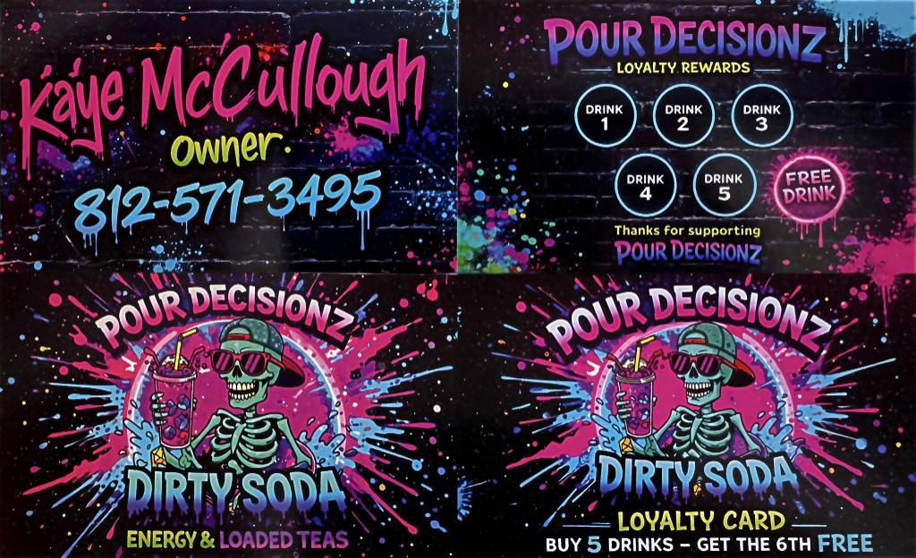 Printed business cards and loyalty cards